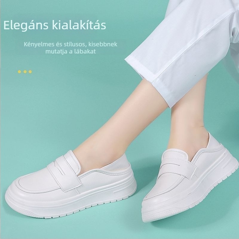 Női slip-on ápolói cipő, pamut felsőrész, PU talpbetét, gumírozott talp