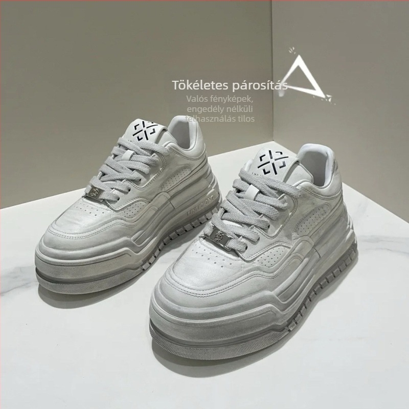 Desert Records Vastag talpú mindennapi sportcipő, felső része split leather, EVA talpbetét, gumírozott talp, fűzővel záródó, lélegző