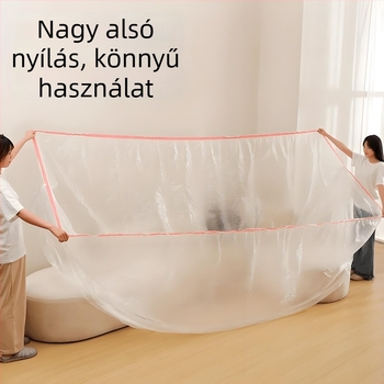 Kanapé porvédő, egyszer használatos, műanyag fólia (PE/polietilen), szabványos forma, testreszabható