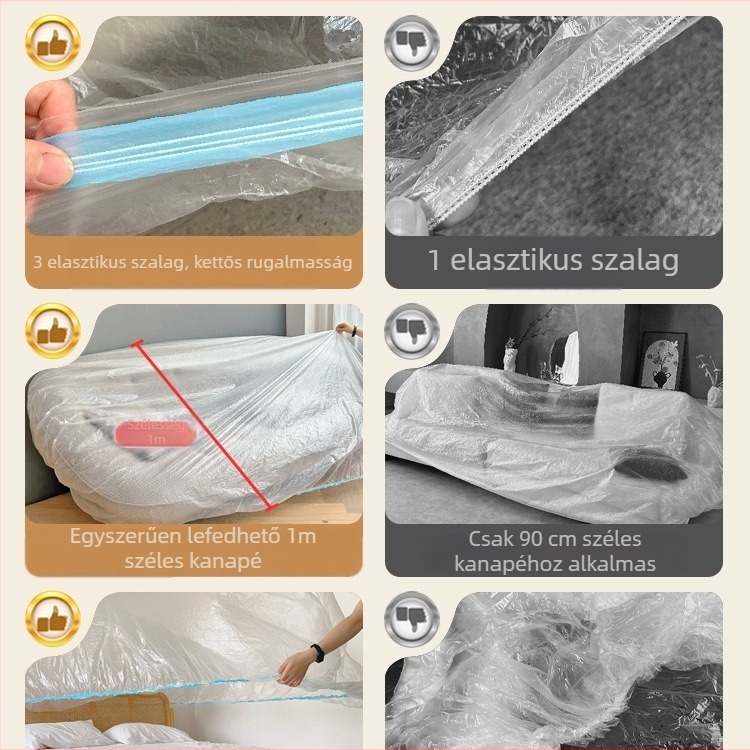 Kanapéporvédő - teljes lefedés, univerzális bútorvédő, selyemvirág mintás anyag, por- és karcolás elleni védelem, nappali