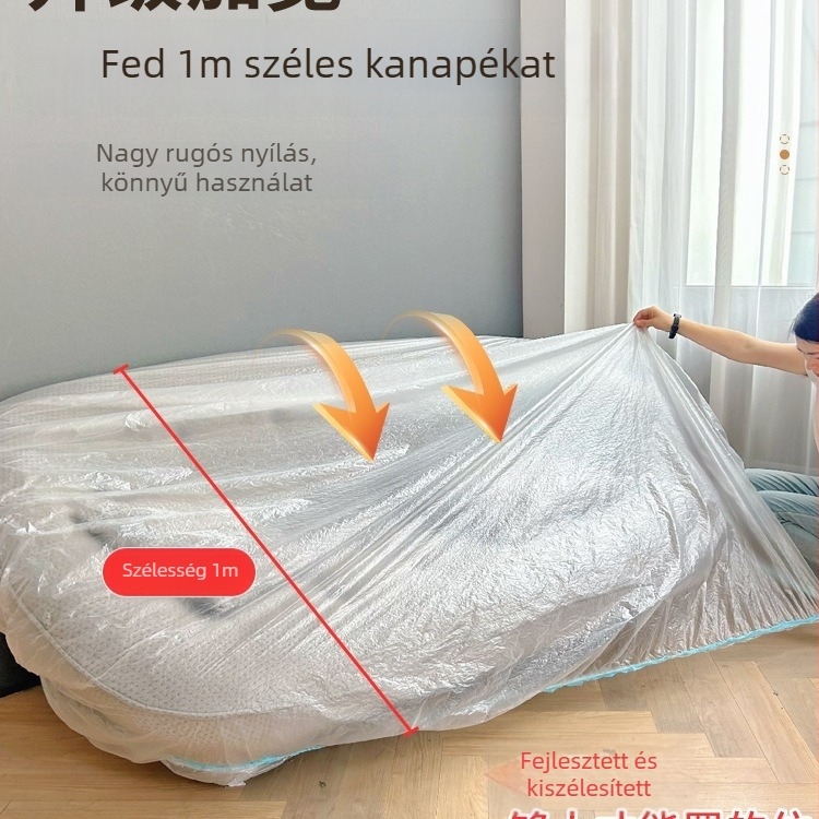 Kanapéporvédő - teljes lefedés, univerzális bútorvédő, selyemvirág mintás anyag, por- és karcolás elleni védelem, nappali