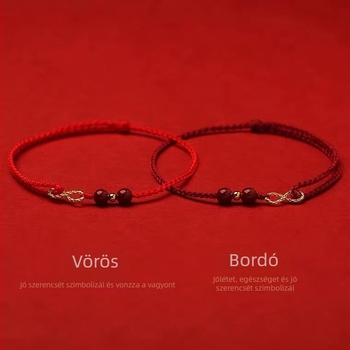 Etno stílusú bokalánc cinnabar gyöngyökkel, 14K aranyozott gyöngyök, minimalistikus, testreszabás elérhető, 2022 tavasz kiadás