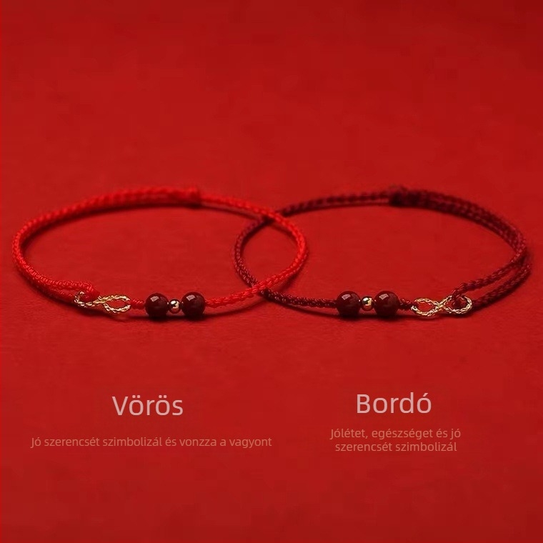 Etno stílusú bokalánc cinnabar gyöngyökkel, 14K aranyozott gyöngyök, minimalistikus, testreszabás elérhető, 2022 tavasz kiadás