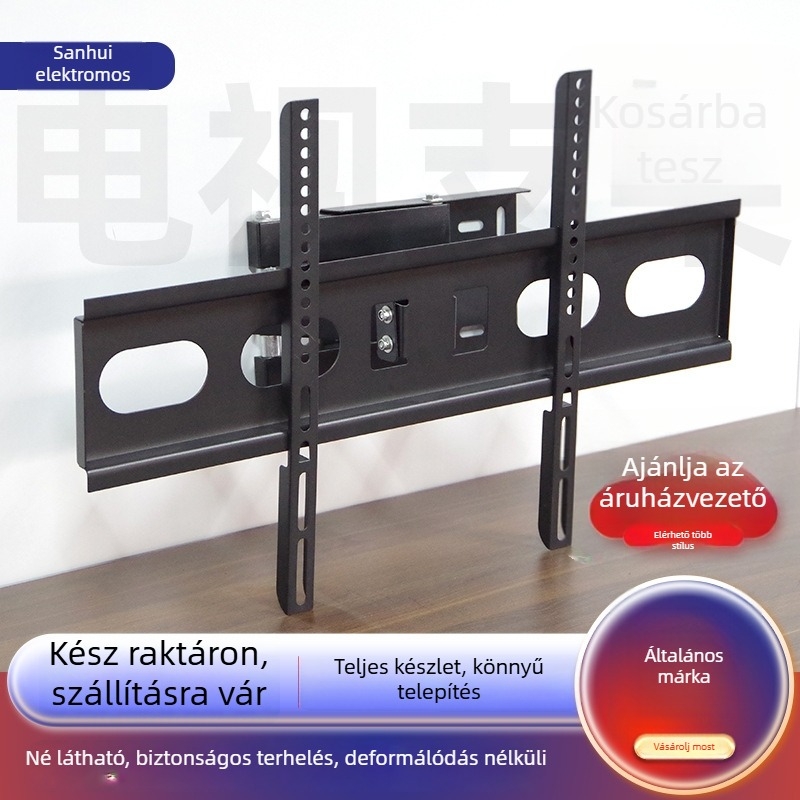 SH-816 falra szerelhető TV-tartó, univerzális kettős karos forgatható, Smart TV-hez, hidegen hengerelt acélból, 0,8 kg