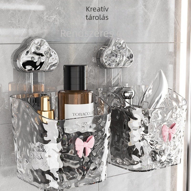 Asztali kozmetikai tároló doboz, felhő stílus, gleccser mintázat, műanyag konstrukció, könnyű lux (100% új műanyag)