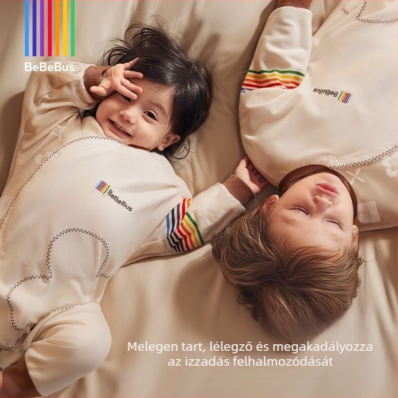 Baba alvózsák rúgás elleni takaróval - 100% pamut, legfeljebb 0,5 kg, egyszerű stílus, Babybus Márka