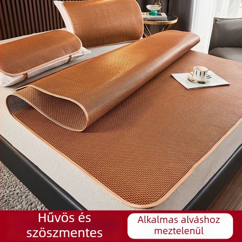 Ice Silk mat az ágyhoz – Modern egyszerű stílus, splicing szövés, szintetikus rost, minősített termék