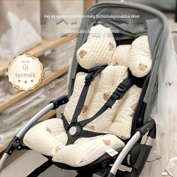 Babakocsi üléspárna – vastagított pamut-poliészter keverék, egész éves használatra