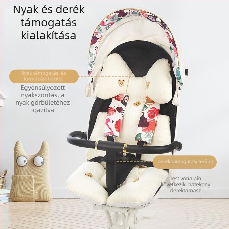 Babakocsi üléspárna – vastagított pamut-poliészter keverék, egész éves használatra