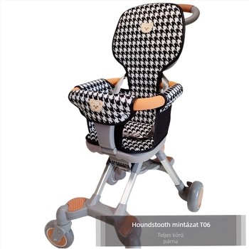 JT06 Houndstooth ülés párna babakocsihoz, minden évszakra univerzális, teljes lefedés, vastagított párnázás, kompakt babakocsikhoz