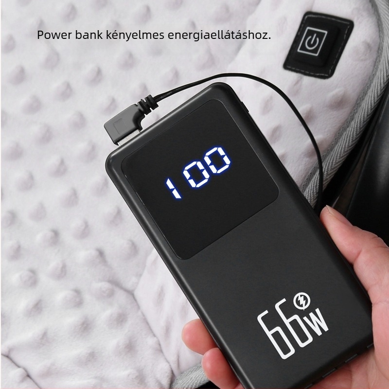 Babakocsi ülés párna elektromos fűtéssel, bean velvet anyag, hordozható energiaforrás téli sétákhoz