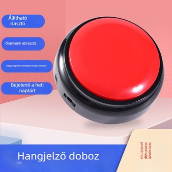 Beszélő óra állítható hangerővel, naptárral, akkumulátoros, elektronikus mozgással, műanyag ház