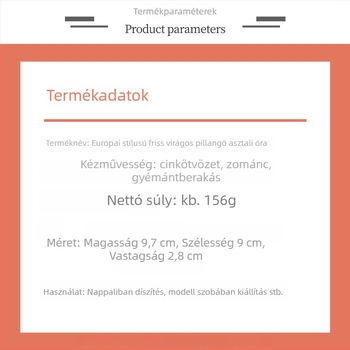 Óra - Skandináv stílusú asztali óra LED és analóg kijelzővel, sima másodperces mozgás, elemről működik, egyoldalas
