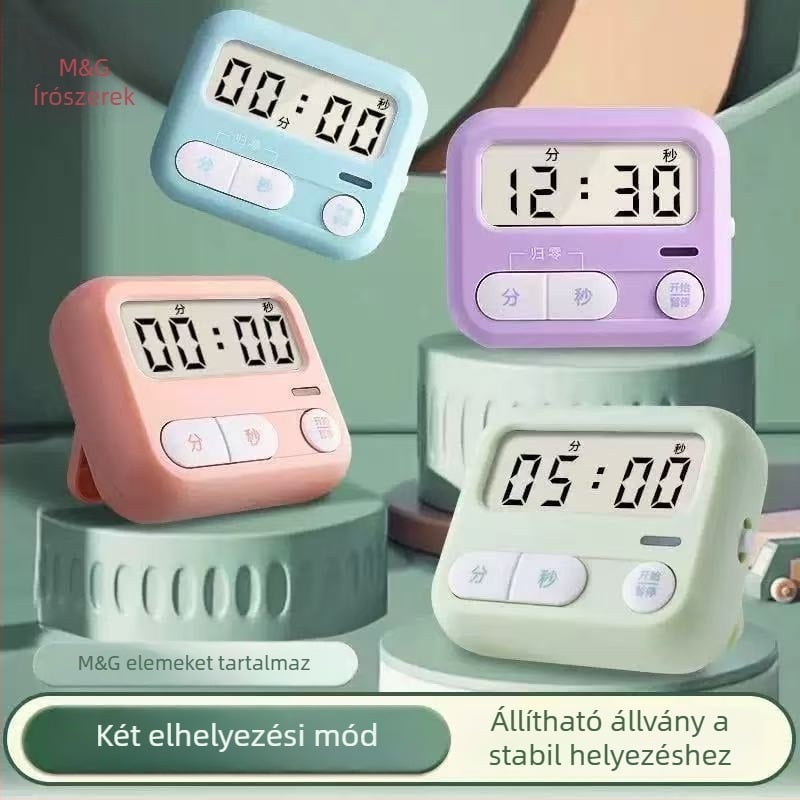 Morning light elektronikus visszaszámláló időmérő digitális LED kijelzővel, akkumulátorral működik, műanyag ház