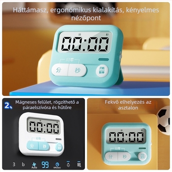 Elektronikus konyhai időzítő LED kijelzővel, ébresztő, akkumulátoron működő, modell ARC925L8