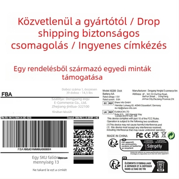 Falióra sűrűséglemezből, kerek, egyoldalas, másodperces suhanó mozgás, világidő