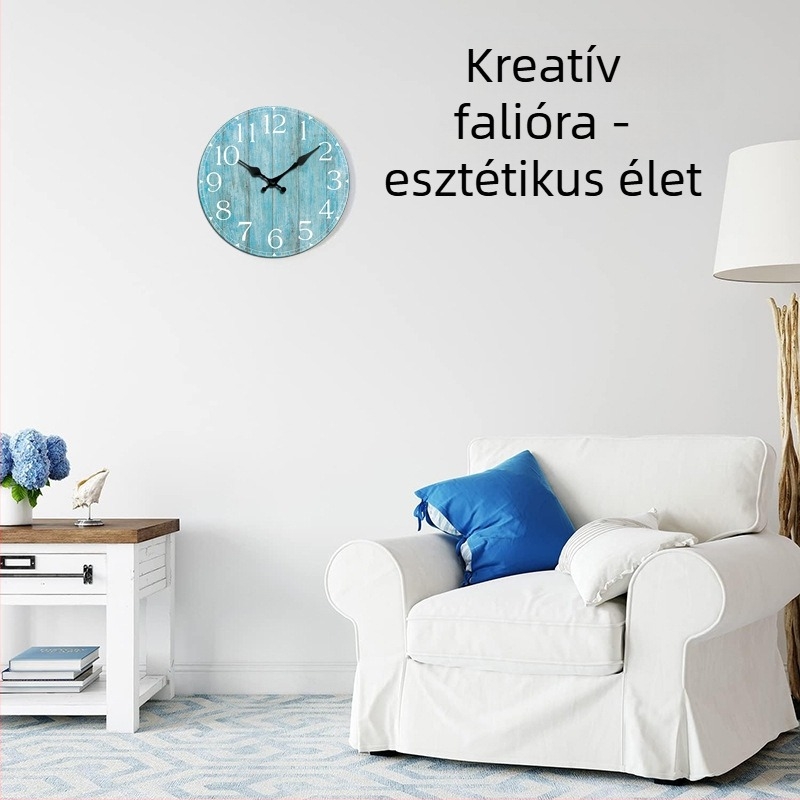 Fali óra CQ-2035 | Quarz Seiko mozgás | Fa számlap | Elemről működik | Kerek, egyszerű dizájn