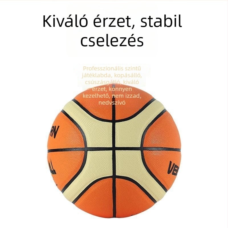 Edzés kosárlabda labda szuperfin rostokból, VEIDOORN/Weidong, gyermekeknek alkalmas, kültéri használatra, logó OK