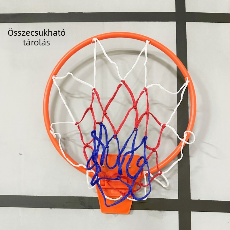 Beltéri falra szerelhető, állítható kosárpalánk gyerekeknek, PVC, 300 g, fúrás nélküli, csendes működés.