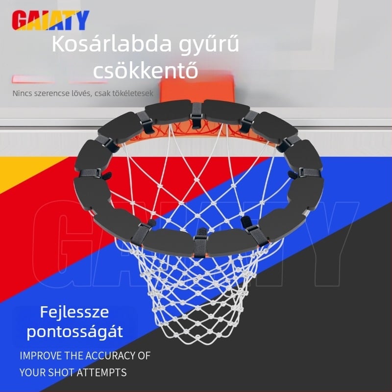 Edzéshez használt kosárgyűrű-csökkentő — levehető, hordozható, beltéri és kültéri használatra, nylon, 1.6 kg, csomagolás 50x50 cm, kód sxlk-001, alkalmas kosárra, röplabdára és más labdajátékokra