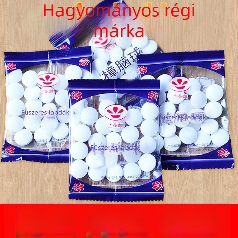 Páratartó golyók rovarriasztó és gardrób illatosító, kámfor golyó