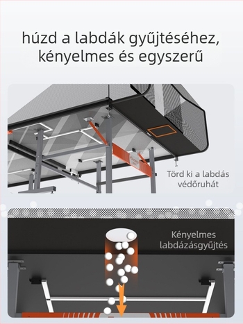 Hordozható asztalitenisz labdák tartója hálóval