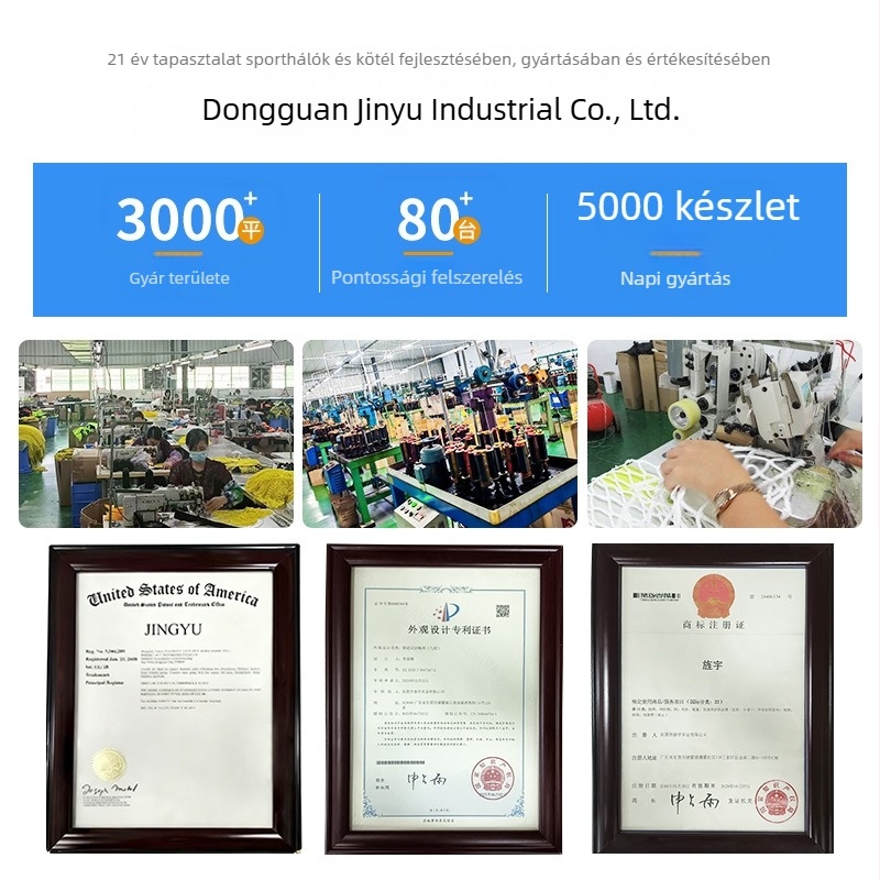 Tenisz edzés háló, hordozható és leválasztható, poliészter, Jingyu Industrial, tenisz oszlop