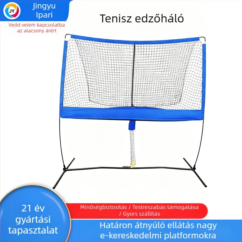 Tenisz edzés háló, hordozható és leválasztható, poliészter, Jingyu Industrial, tenisz oszlop