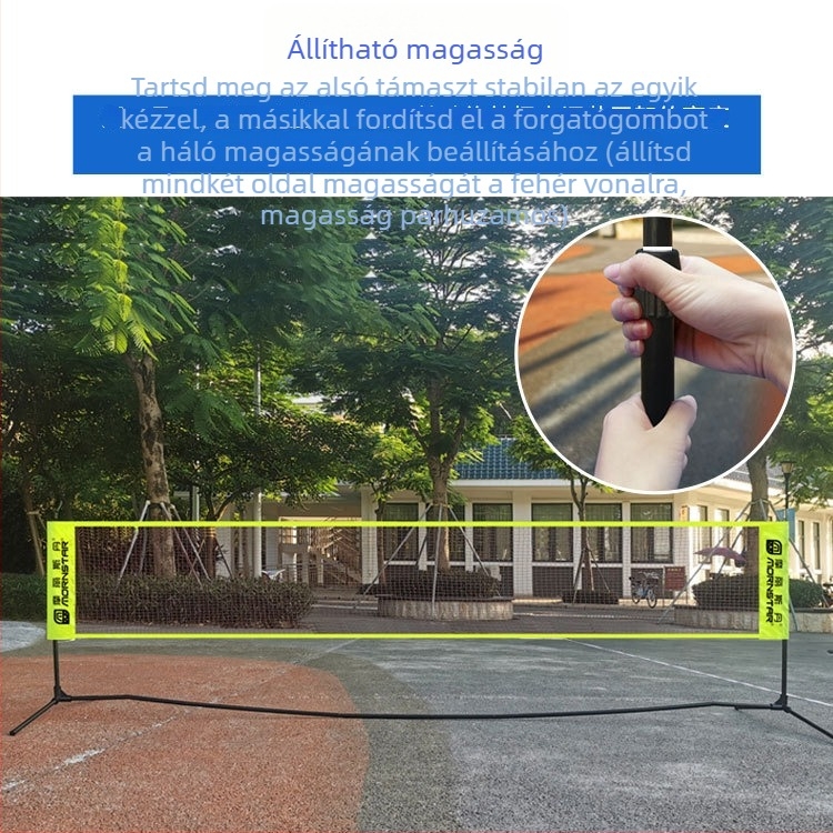 Badminton hálóváz – hordozható, beltéri és kültéri használatra; anyag 38491298423; testreszabható feldolgozás; márka Mornstar/Morisdan; licencelhető privát címke