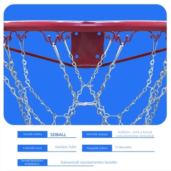 Kosárpalánk vaslánccal – soball; Anyag: öntöttvas; Kategória: kosárpalánk; Alkalmazás: fitnesz eszközök, sporttrendek, szabadtéri sportok