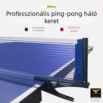 Hordozható asztali tenisz hálóállvány középső elválasztóval, beltéri használatra, ötvözet, Beautiful Lion