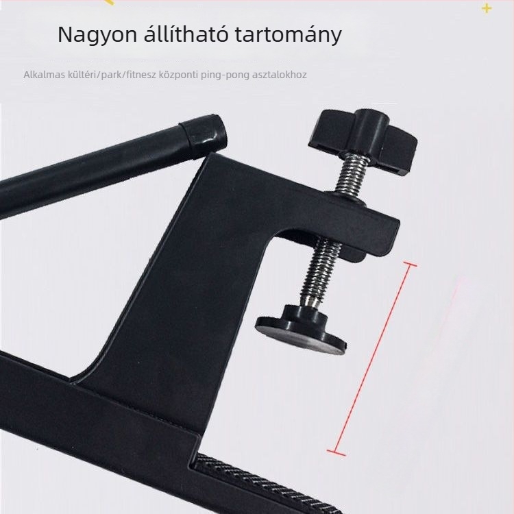 Asztali ping-pong hálókeret - megvastagodított kialakítás, állítható klipsz vastagság, kültéri használatra, hálóval együtt