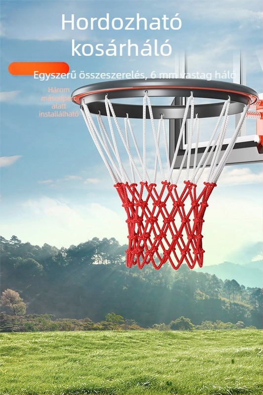 Hordozható, leválasztható kosárlabda háló külső használatra, univerzális illeszkedés, KELEIAO, 1,8 kg