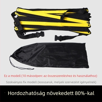 Összecsukható agilitáslétra futball edzéshez - PP + nylon anyag, edzés segédeszköz