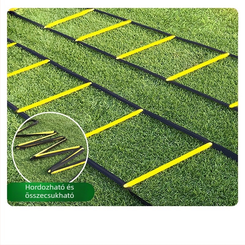 Összecsukható agilitáslétra futball edzéshez - PP + nylon anyag, edzés segédeszköz