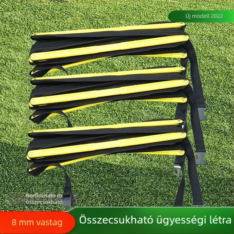 Összecsukható agilitáslétra futball edzéshez - PP + nylon anyag, edzés segédeszköz