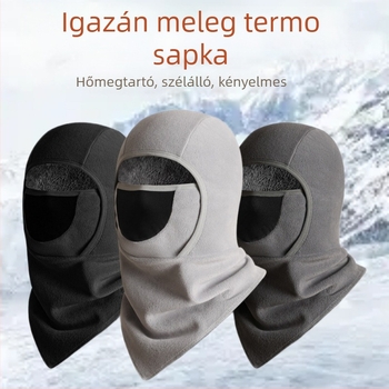Kerékpáros maszk téli fleece bélésével, szélálló és melegen tartó arcvédelemmel, uniszex, ORI velúr anyag