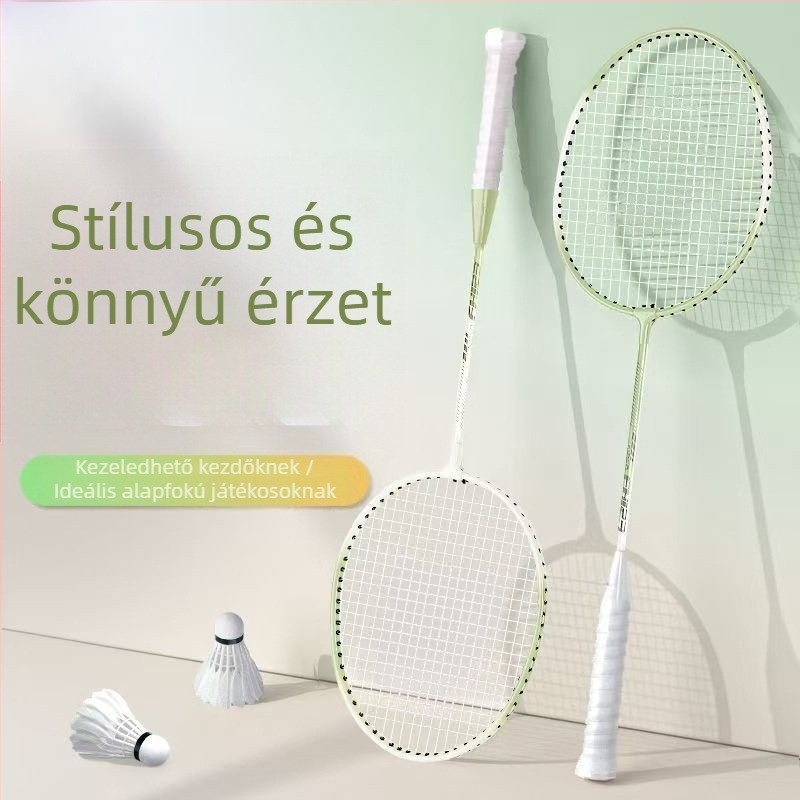 Tollaslabdaütő, karbon szálas keret, kettős ütő készlet, súly 95–100 g, közvetlen ütés, közepes keménység