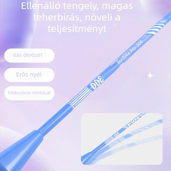 Felnőtteknek szánt tollaslabdaütő készlet – kettős ütő, vasötvözet váz, nylon húrok, 95–100 g tömeg, oldalsó ütés