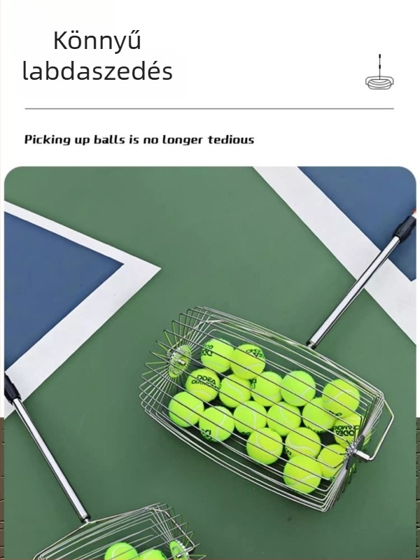 Odile teniszlabda gyűjtő – rozsdamentes acél, összecsukható, hordozható