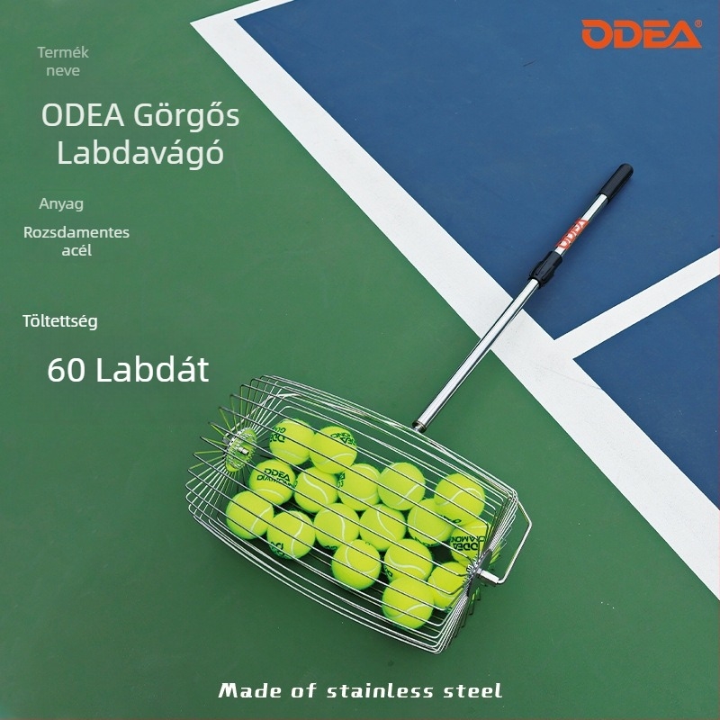 Odile teniszlabda gyűjtő – rozsdamentes acél, összecsukható, hordozható