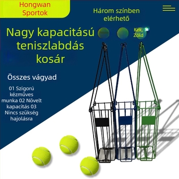 Automatikus teniszlabda gyűjtő kocsi - testre szabható feldolgozás; alkalmas edzéshez, kültéri sportokhoz, tenishez és tollaslabdához, valamint más labdajátékokhoz