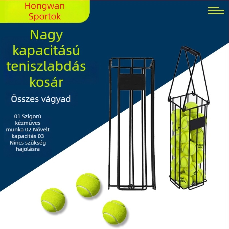 Automatikus teniszlabda gyűjtő kocsi - testre szabható feldolgozás; alkalmas edzéshez, kültéri sportokhoz, tenishez és tollaslabdához, valamint más labdajátékokhoz