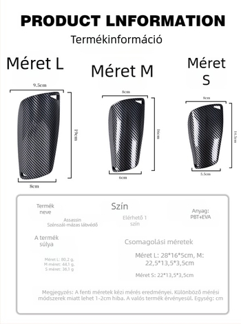 Rx-fox műanyag sípcsontvédők labdarúgáshoz, kosárlabdához és röplabdához – lélegző, testreszabható