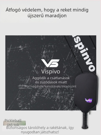 Vispinvo pickleball ütőtok – poliészter, 600D, kockás mintázat, védő tok
