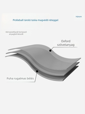 Davis Pickleball ütő tároló táska Oxford vászonból, karcolás és kopás elleni védelem, hordozható állítható vállpánttal, nagy kapacitás