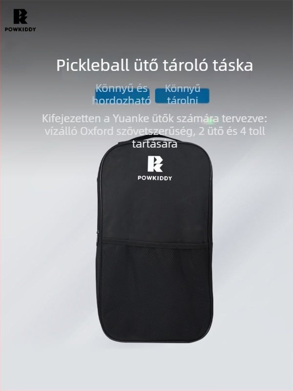Davis Pickleball ütő tároló táska Oxford vászonból, karcolás és kopás elleni védelem, hordozható állítható vállpánttal, nagy kapacitás