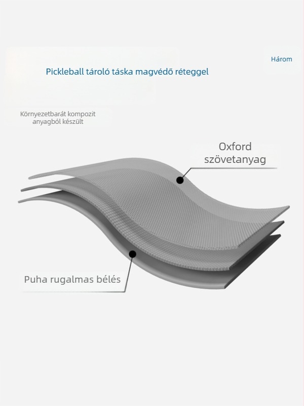 Davis Pickleball ütő tároló táska Oxford vászonból, karcolás és kopás elleni védelem, hordozható állítható vállpánttal, nagy kapacitás