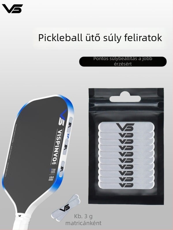 Vispinvo pickleball ütő ellenpont keret — ólomlemez alapú keret, önragasztó, 3 g súly