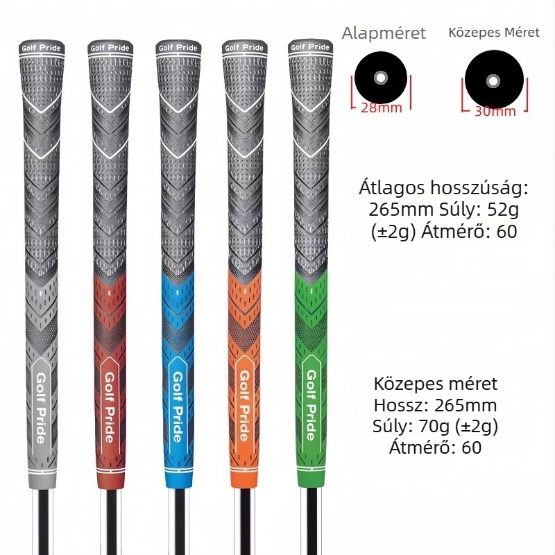 G P márkájú gumiból készült golf grip, logóval testreszabható